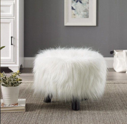Pouf linon claire bianco - pouf,